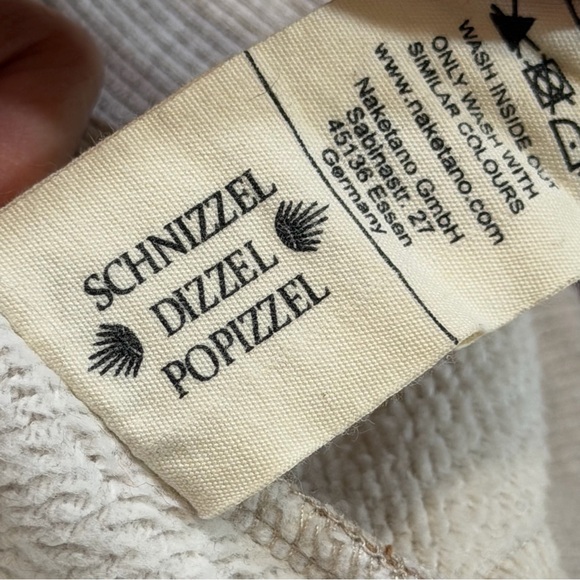 Naketano "Brave New World" Pullover Hoodie Heather Gray & Purple/Maroon Sleeves - Picture 11 of 14